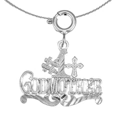 Sterling Silver Saying Pendant (Rhodium or Yellow Gold-plated)