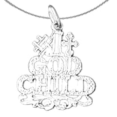 Sterling Silver Saying Pendant (Rhodium or Yellow Gold-plated)