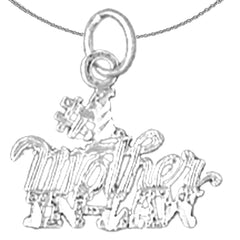 Colgante con frase en plata de ley (chapado en rodio o oro amarillo)