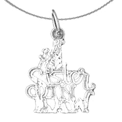 Colgante con frase en plata de ley (chapado en rodio o oro amarillo)