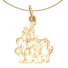 Colgante con frase en plata de ley (chapado en rodio o oro amarillo)