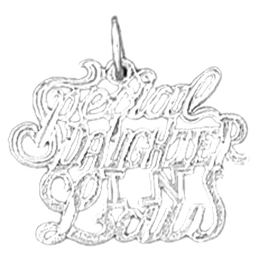 Sterling Silver Saying Pendant