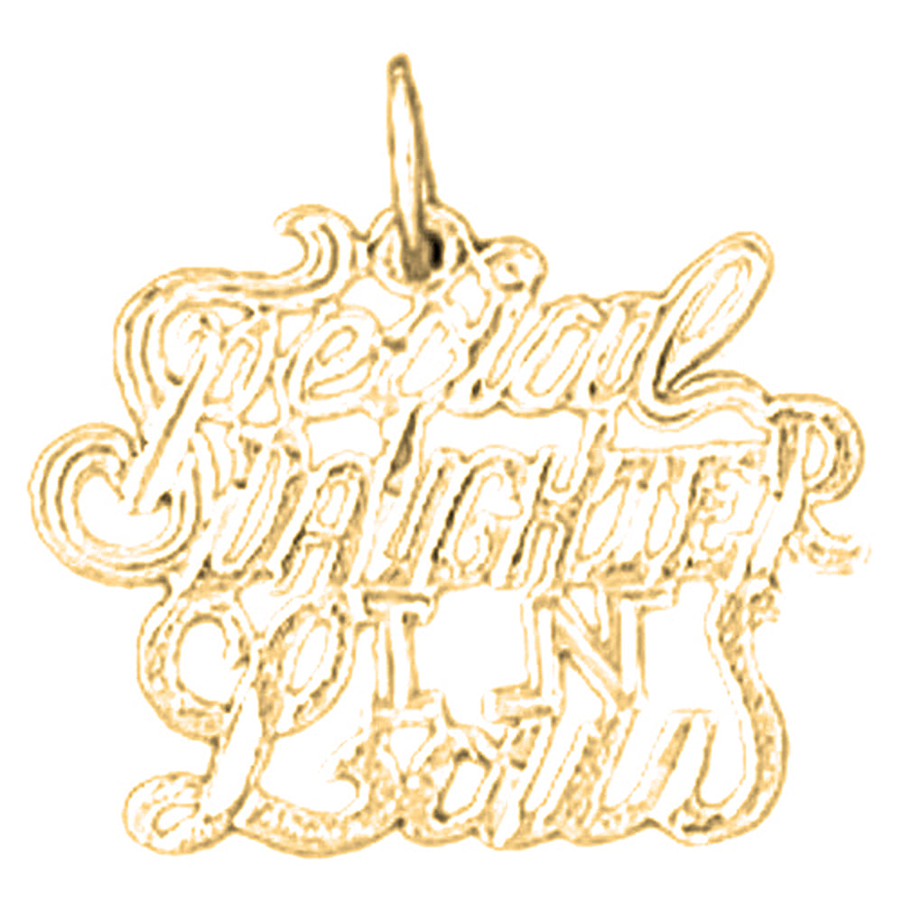 Yellow Gold-plated Silver Saying Pendant