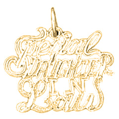 Yellow Gold-plated Silver Saying Pendant