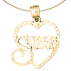 Sterling Silver Saying Pendant (Rhodium or Yellow Gold-plated)