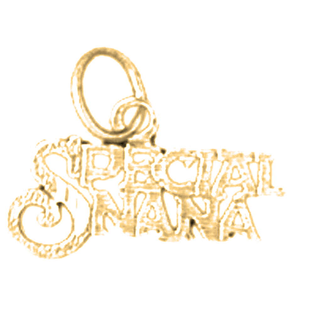 Yellow Gold-plated Silver Saying Pendant