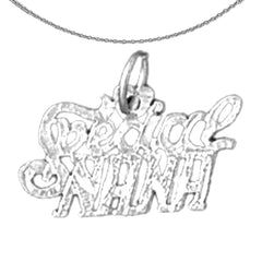 Sterling Silver Saying Pendant (Rhodium or Yellow Gold-plated)