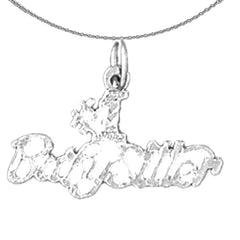 Sterling Silver Saying Pendant (Rhodium or Yellow Gold-plated)