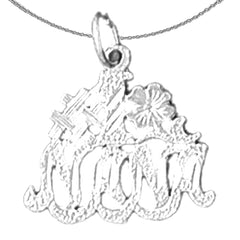 Sterling Silver Saying Pendant (Rhodium or Yellow Gold-plated)