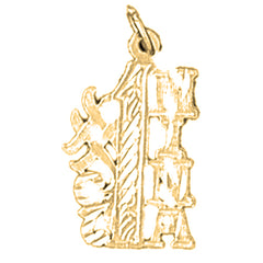 Yellow Gold-plated Silver Saying Pendant
