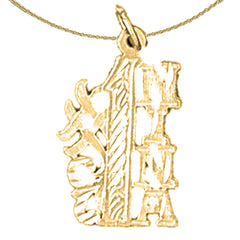 Sterling Silver Saying Pendant (Rhodium or Yellow Gold-plated)