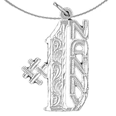 Sterling Silver Saying Pendant (Rhodium or Yellow Gold-plated)