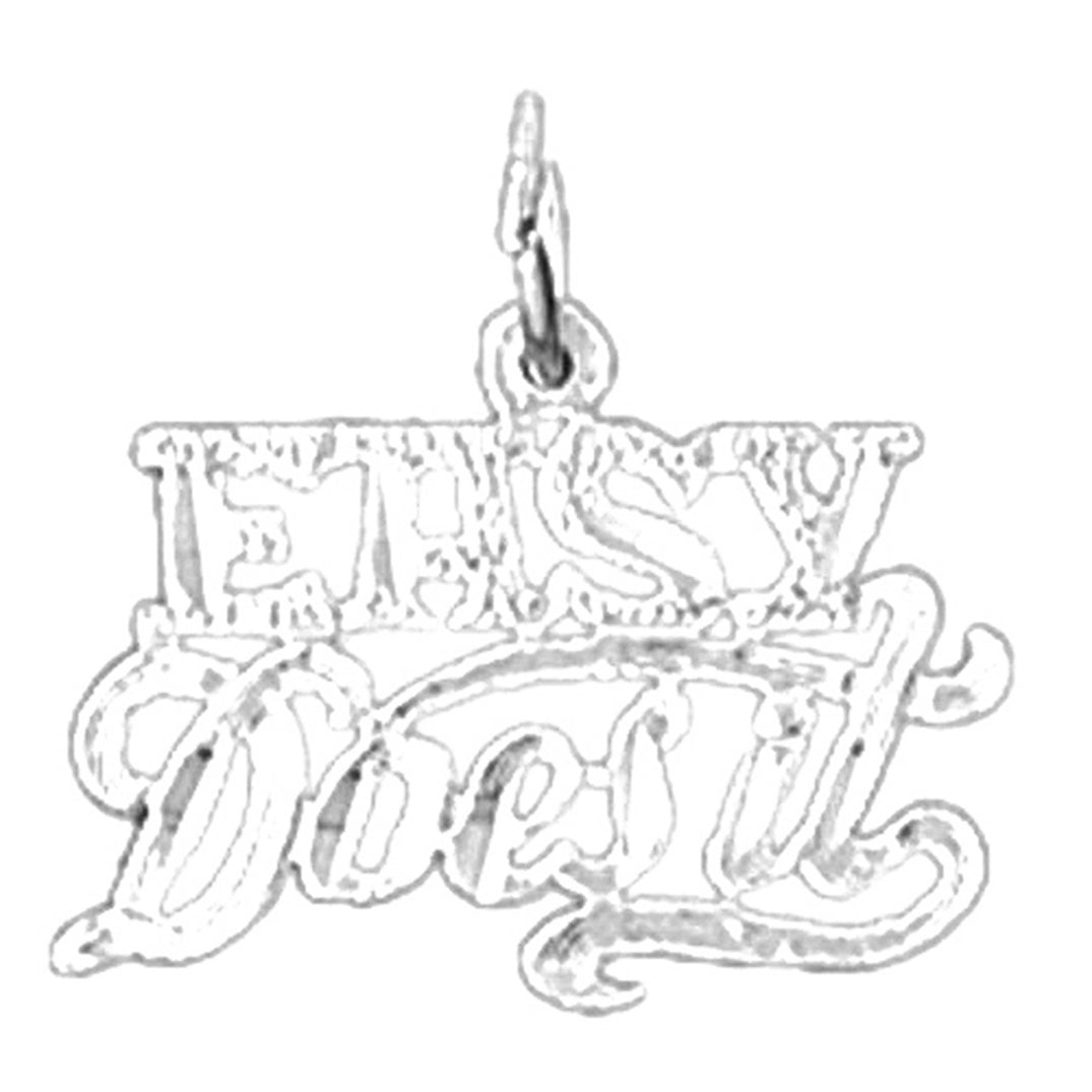 Sterling Silver Saying Pendant