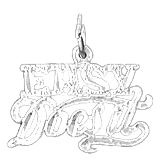 Sterling Silver Saying Pendant