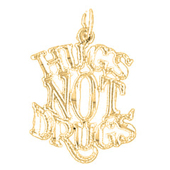 Yellow Gold-plated Silver Saying Pendant