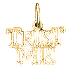 Yellow Gold-plated Silver Saying Pendant