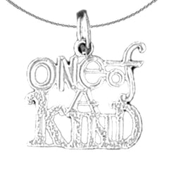 Anhänger mit Spruch aus Sterlingsilber (rhodiniert oder gelbvergoldet)