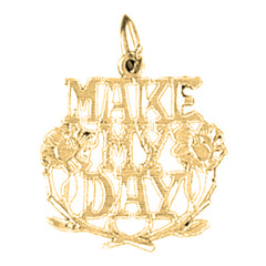 Yellow Gold-plated Silver Saying Pendant