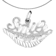 Sterling Silver Saying Pendant (Rhodium or Yellow Gold-plated)