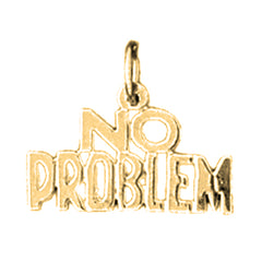 Yellow Gold-plated Silver Saying Pendant