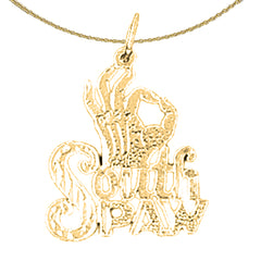 Sterling Silver Saying Pendant (Rhodium or Yellow Gold-plated)