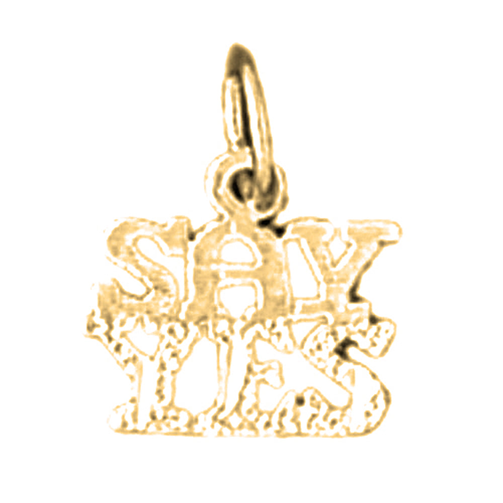 Yellow Gold-plated Silver Saying Pendant