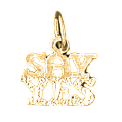 Yellow Gold-plated Silver Saying Pendant