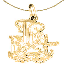Sterling Silver Saying Pendant (Rhodium or Yellow Gold-plated)