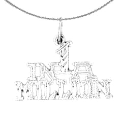 Colgante con frase en plata de ley (chapado en rodio o oro amarillo)