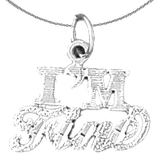 Sterling Silver Saying Pendant (Rhodium or Yellow Gold-plated)