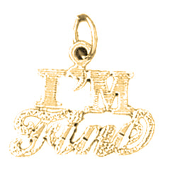 Yellow Gold-plated Silver Saying Pendant
