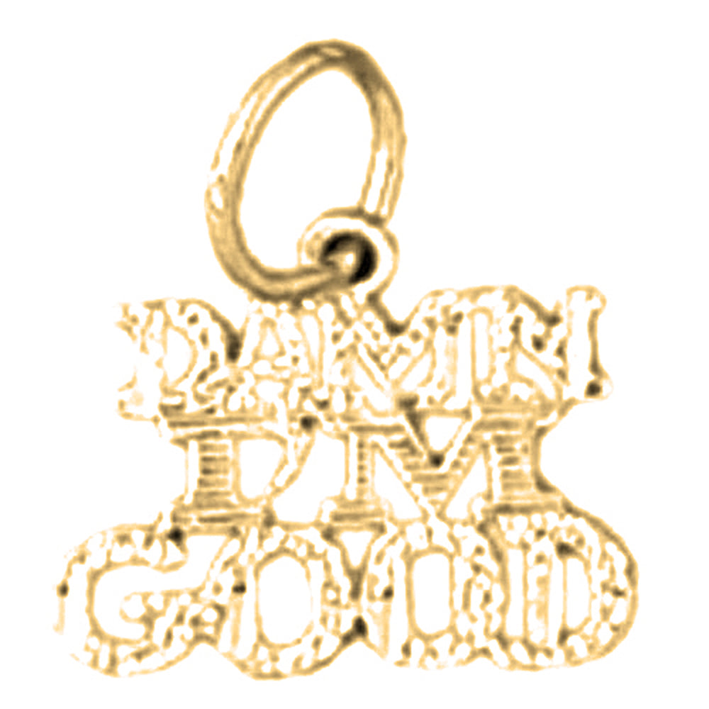 Yellow Gold-plated Silver Saying Pendant