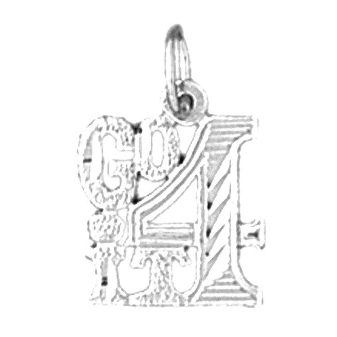 Sterling Silver Saying Pendant