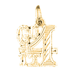 Yellow Gold-plated Silver Saying Pendant