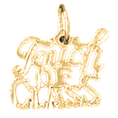 Yellow Gold-plated Silver Saying Pendant