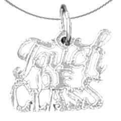 Sterling Silver Saying Pendant (Rhodium or Yellow Gold-plated)