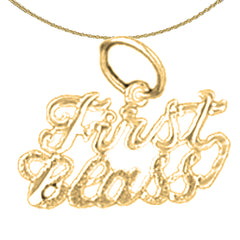 Sterling Silver Saying Pendant (Rhodium or Yellow Gold-plated)