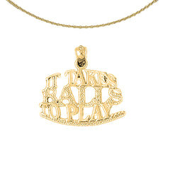 Sterling Silver Saying Pendant (Rhodium or Yellow Gold-plated)