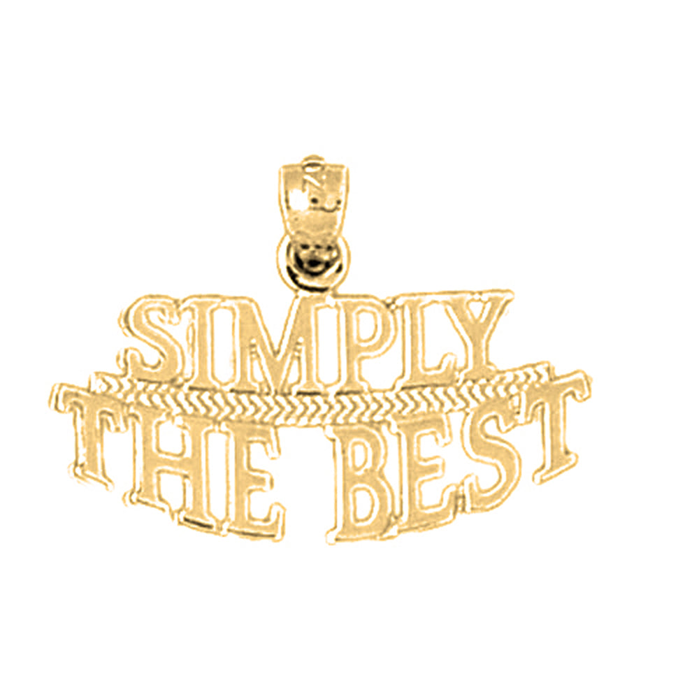 Yellow Gold-plated Silver Saying Pendant