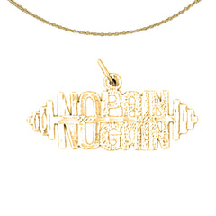 Sterling Silver Saying Pendant (Rhodium or Yellow Gold-plated)