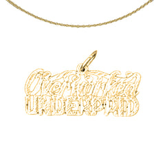 Sterling Silver Saying Pendant (Rhodium or Yellow Gold-plated)