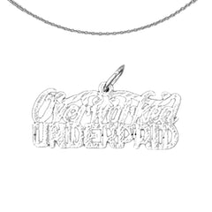 Sterling Silver Saying Pendant (Rhodium or Yellow Gold-plated)