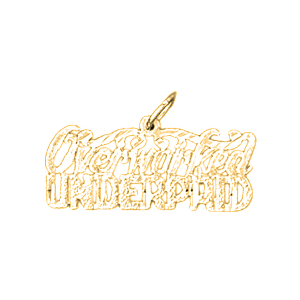 Yellow Gold-plated Silver Saying Pendant