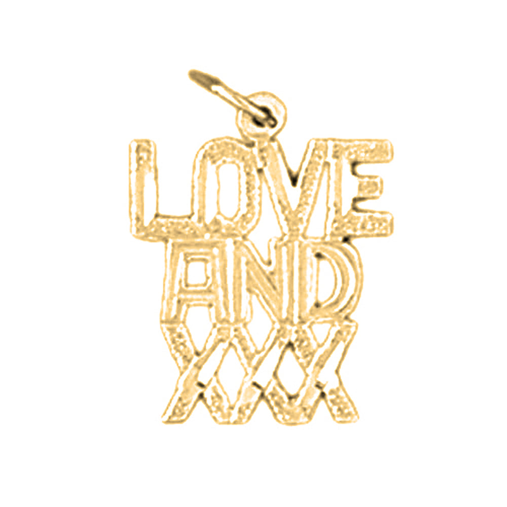 Yellow Gold-plated Silver Saying Pendant