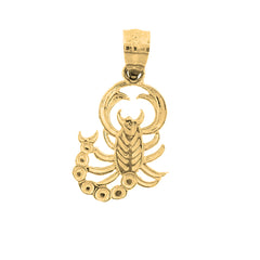 Yellow Gold-plated Silver Scorpion Pendant