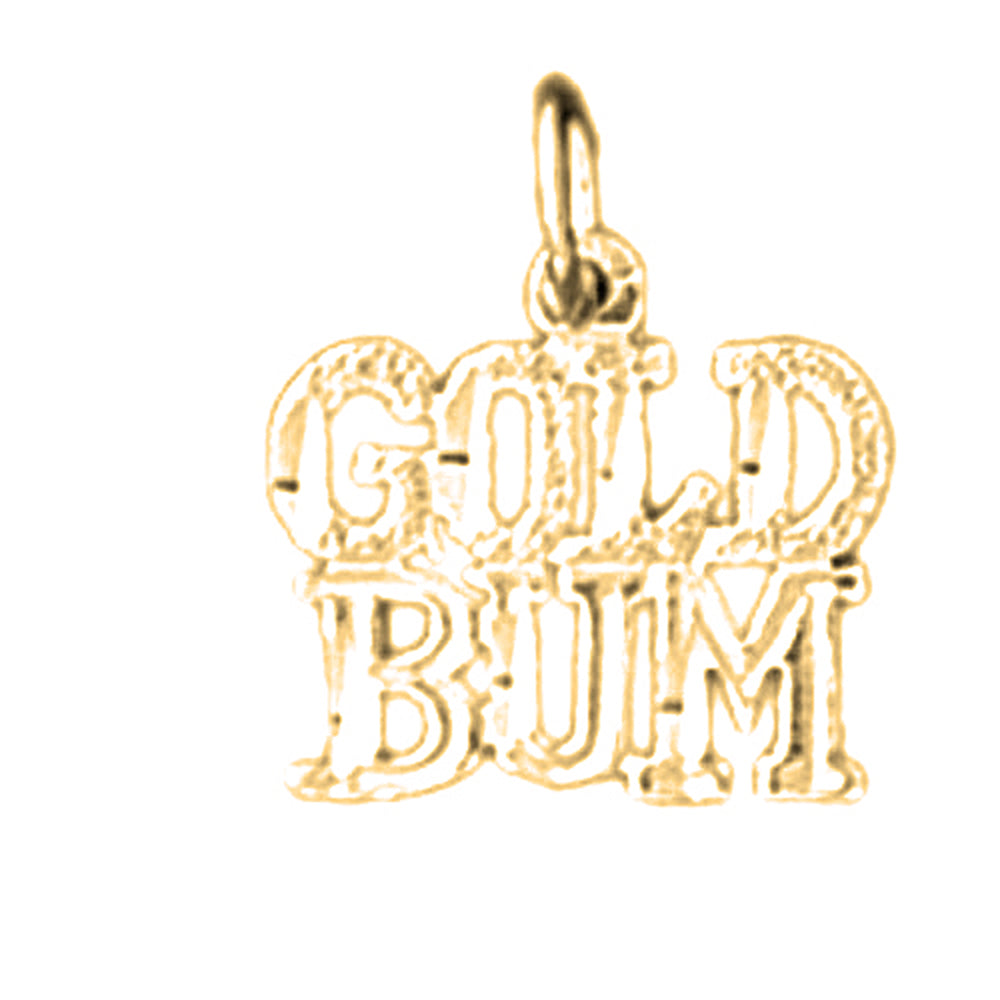 Yellow Gold-plated Silver Saying Pendant