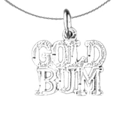 Sterling Silver Saying Pendant (Rhodium or Yellow Gold-plated)