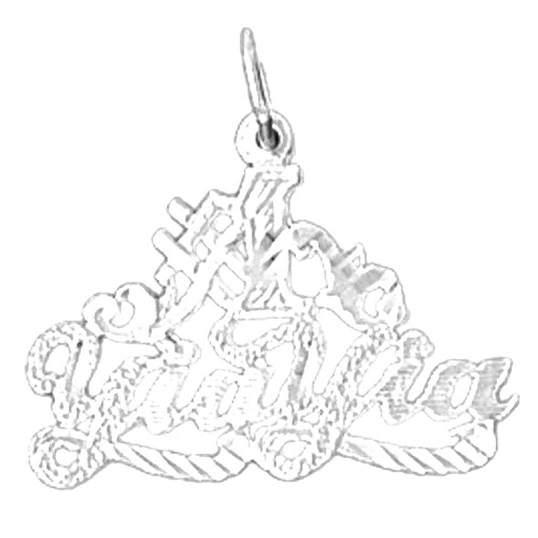 Sterling Silver Saying Pendant