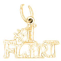 Yellow Gold-plated Silver Saying Pendant