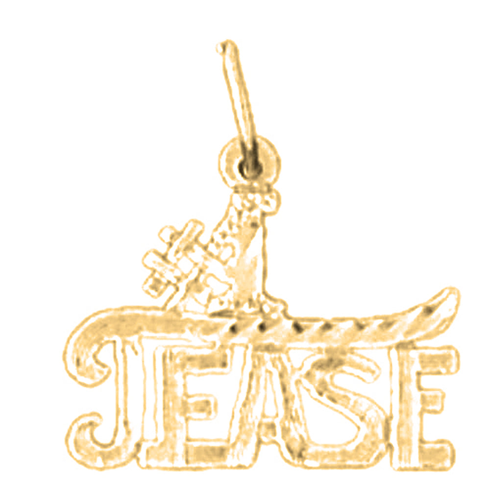 Yellow Gold-plated Silver Saying Pendant